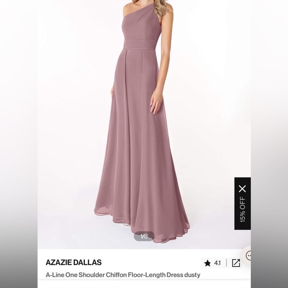 NWT Azazie Dallas vintage mauve A-line bridesmaids dress. Never worn.